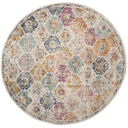 Safavieh Madison Round Area Rug, Cream and Multicolor - 6 ft.-7 in. x 6 ft.-7 in. MAD611B-7R